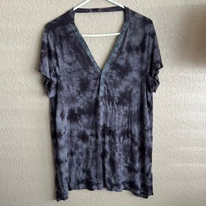 American eagle soft tee with grey and black tie-dye
